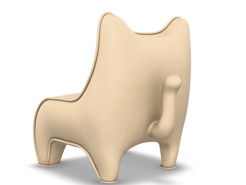 Cat Face Chair 2 Modello 3D