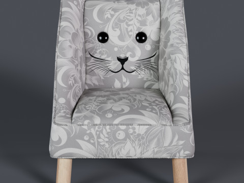 Cat Face Chair 3 3D Model