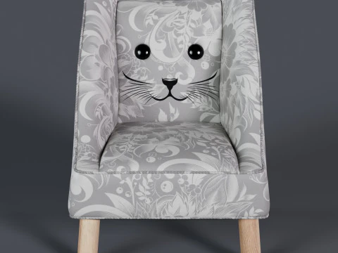 Cat Face Chair 3 3D Model