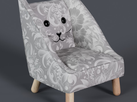 Cat Face Chair 3 3D Model