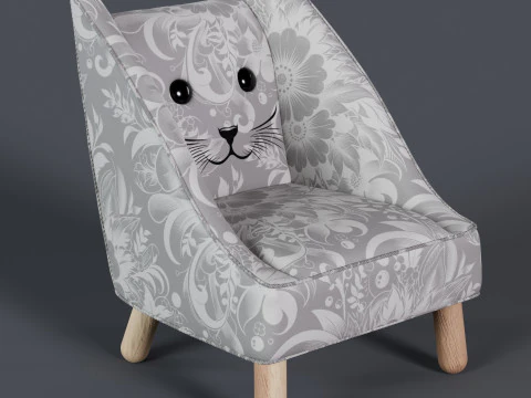 Cat Face Chair 3 3D Model
