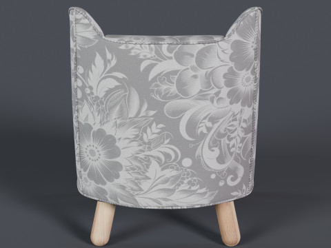Cat Face Chair 3 3D Model