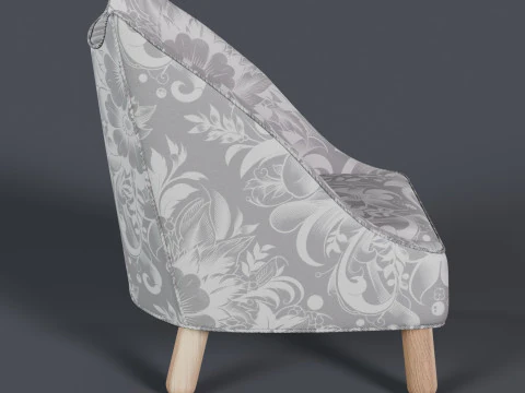Cat Face Chair 3 3D Model