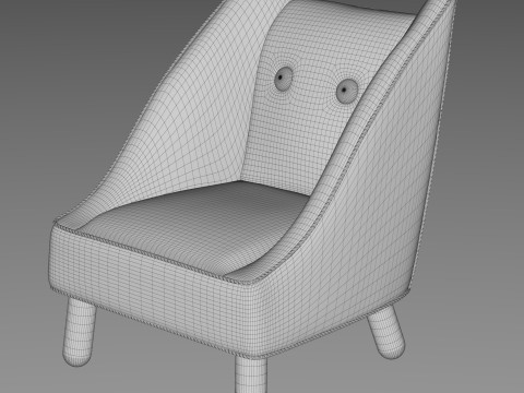 Cat Face Chair 3 3D Model