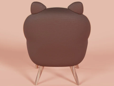 Cat Face Chair 4 3D Model
