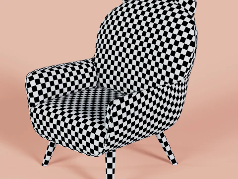 Cat Face Chair 4 3D Model
