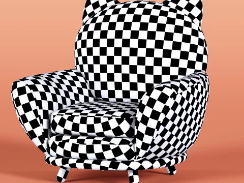 Cat Face Chair 5 3D Model