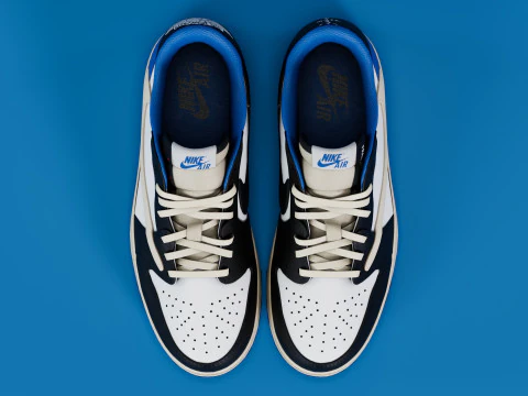 Fragmento x Air Jordan Azul Militar Modelo 3D