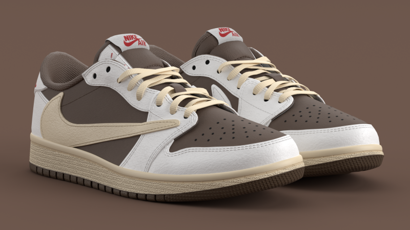 Fragment x Air Jordan Reverse Mocha Modèle 3D .c4d .max .obj .3ds .fbx .stl .blend 