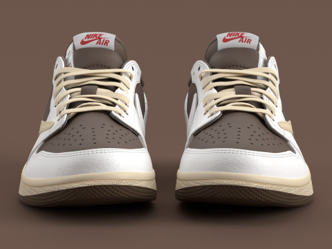 Fragment x Air Jordan Reverse Mocha Modèle 3D