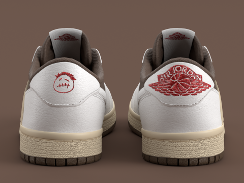 Fragment x Air Jordan Reverse Mocha Modèle 3D