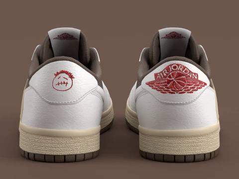 Fragment x Air Jordan Reverse Mocha 3D Model