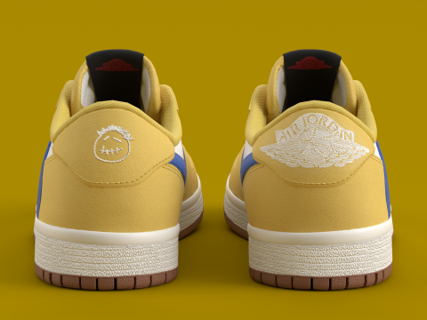 Travis Scott x Air Jordan Canary Yellow 3D Model