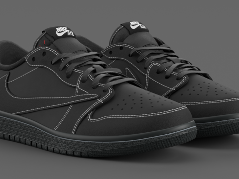 Travis Scott x Air Jordan Black Phantom 3D Model