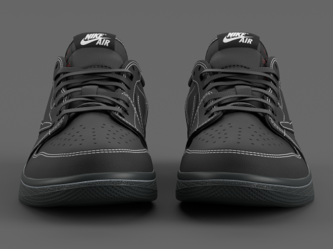 Travis Scott x Air Jordan Black Phantom 3D 모델