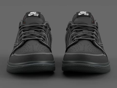 Travis Scott x Air Jordan Black Phantom 3D Model
