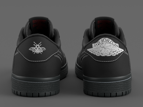 Travis Scott x Air Jordan Black Phantom 3D 모델