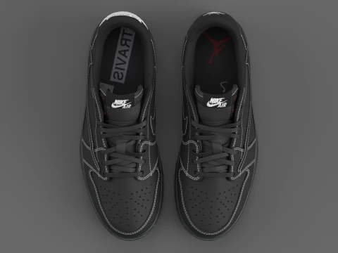 Travis Scott x Air Jordan Black Phantom 3D Model
