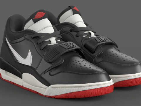 Air Legacy 312 Low Black University Red 3D Модель