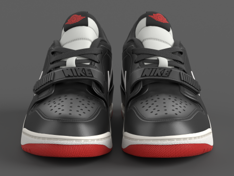 Air Legacy 312 Low Black University Red Modelo 3D