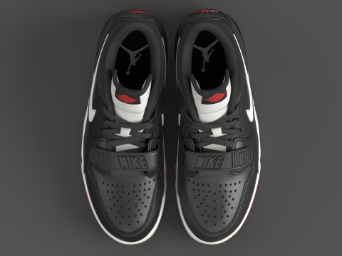 Air Legacy 312 Low Black University Red Modelo 3D
