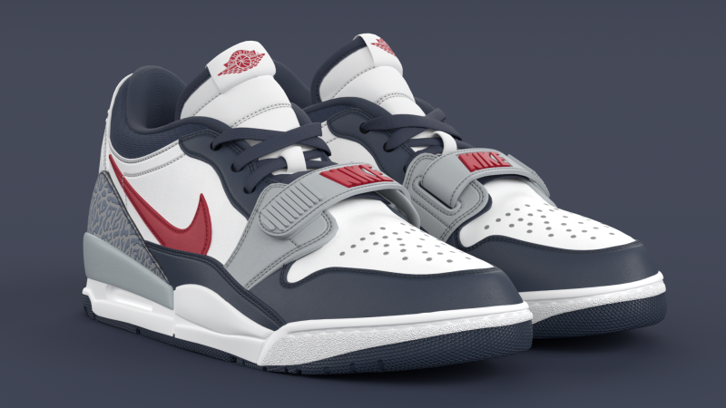 Nike Air Legacy 312 Low Midnight Navy 3D Model .c4d .max .obj .3ds .fbx .stl .blend 