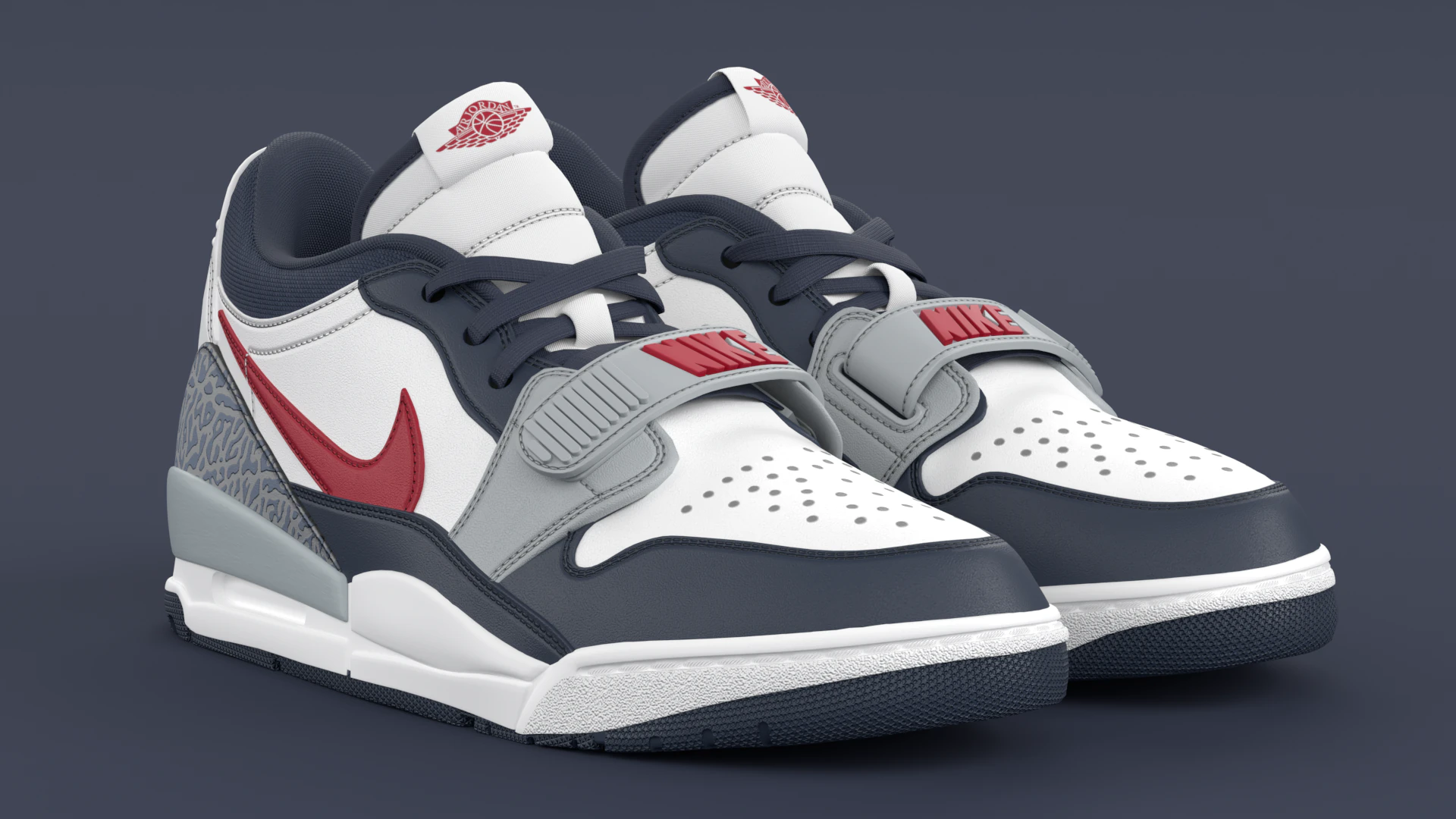 Nike Air Legacy 312 Low Midnight Navy 3D Model .c4d .max .obj .3ds .fbx .stl .blend
