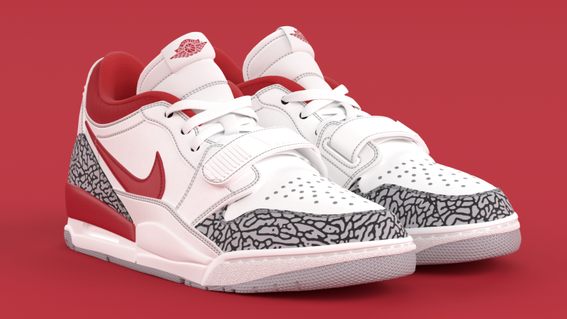 Air Legacy 312 Low Gym Red 3D Model .c4d .max .obj .3ds .fbx .stl .blend 