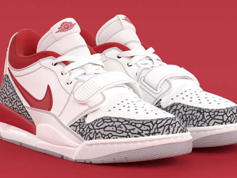 Air Legacy 312 Low Gym Red 3D Model