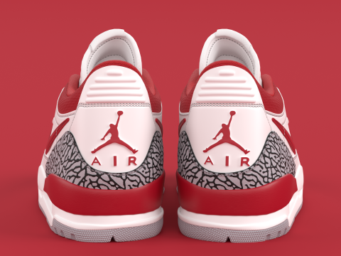 Air Legacy 312 Low Gym Red 3D Model