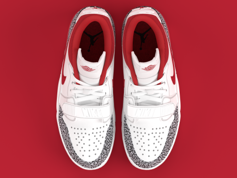 Air Legacy 312 Low Gym Red 3D Model
