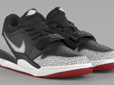 Air Legacy 312 Low Metallic Silver 3Dモデル