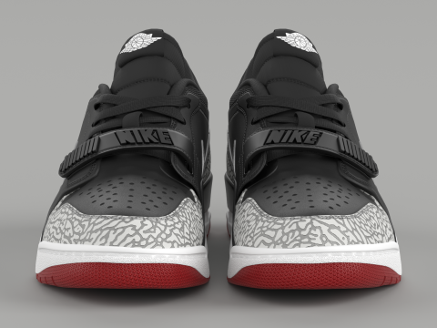 Air Legacy 312 Low Metallic Silver 3Dモデル