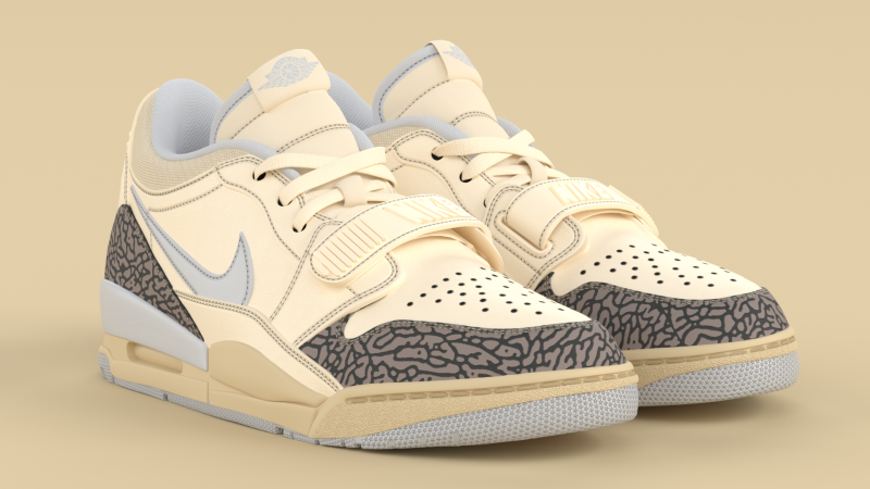 Air Legacy 312 Low Football Grey 3Dモデル .c4d .max .obj .3ds .fbx .stl .blend 