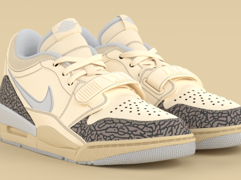 Air Legacy 312 Low Football Grey 3Dモデル