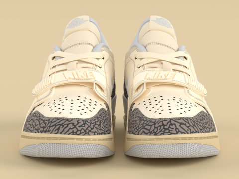 Air Legacy 312 Low Football Grey 3Dモデル
