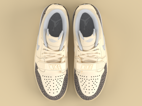 Air Legacy 312 Low Football Grey 3Dモデル