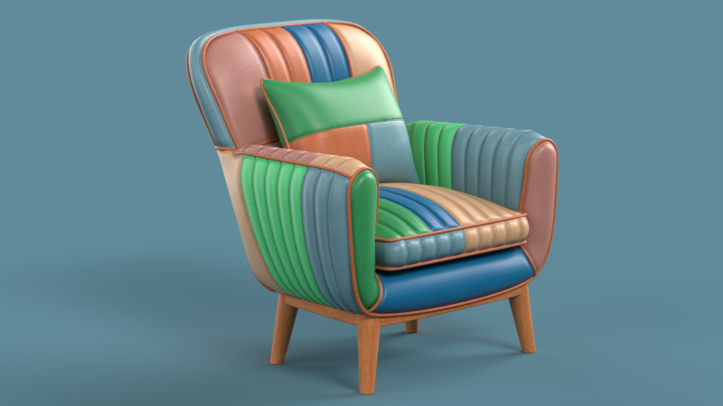 ArmChairSofa 07 3Dモデル .c4d .max .obj .3ds .fbx .stl .blend 
