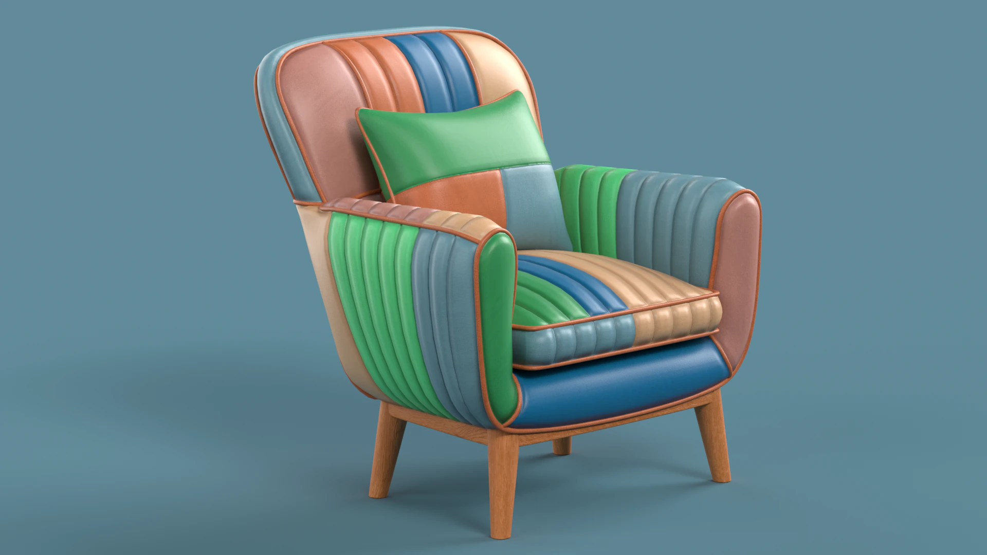 PoltronaSof&aacute; 07 Modelo 3D .c4d .max .obj .3ds .fbx .stl .blend 
