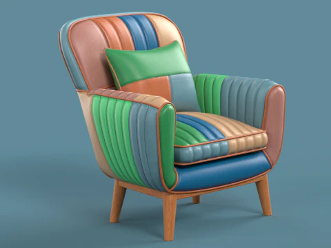 КреслоДиван 07 3D Модель