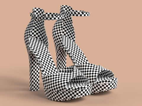 Unbranded Sandal 04 Women Platform Sandal Rose Gold 3Dモデル
