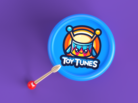 Toy 3 Drum Music Toy for kids 3D Model