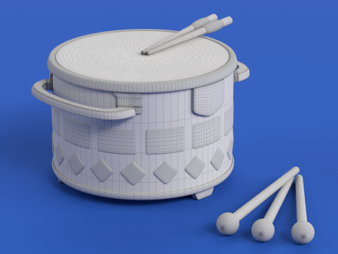 Toy 4 Drum Music Toy for kids Modelo 3D