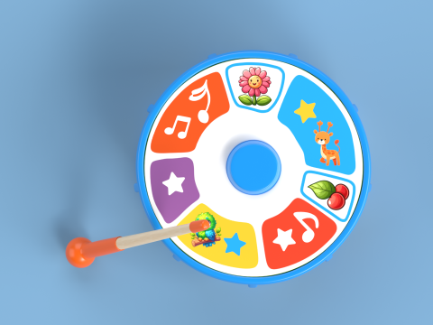 Toy 5 Drum Music Toy for kids 3D 模型