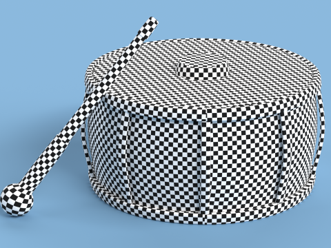 Toy 5 Drum Music Toy for kids 3D 模型