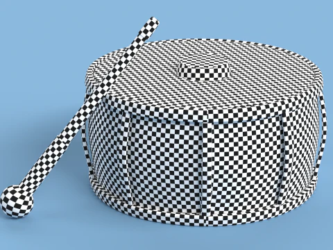Toy 5 Drum Music Toy for kids 3D Model