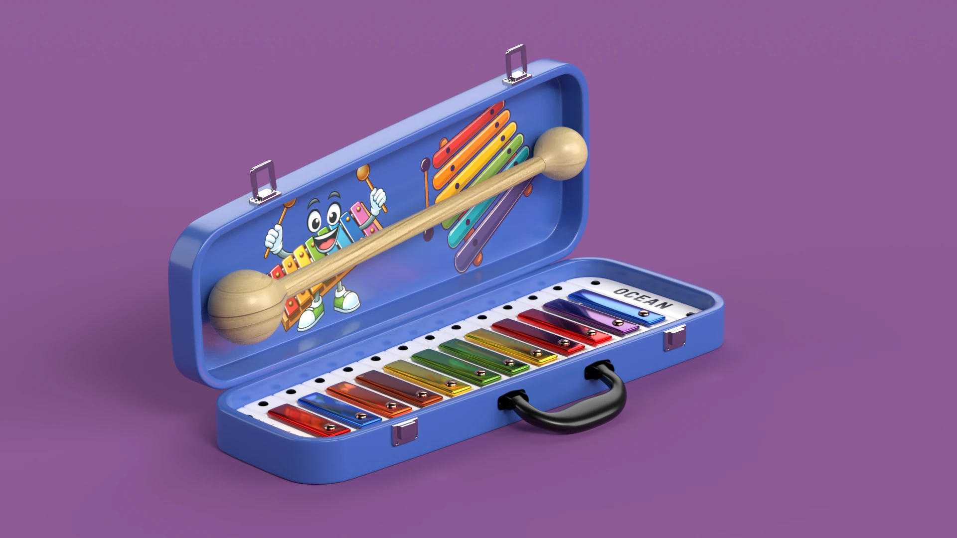 Toy 7 Xylophone Music Toy for kids 3D Model .c4d .max .obj .3ds .fbx .stl .blend 