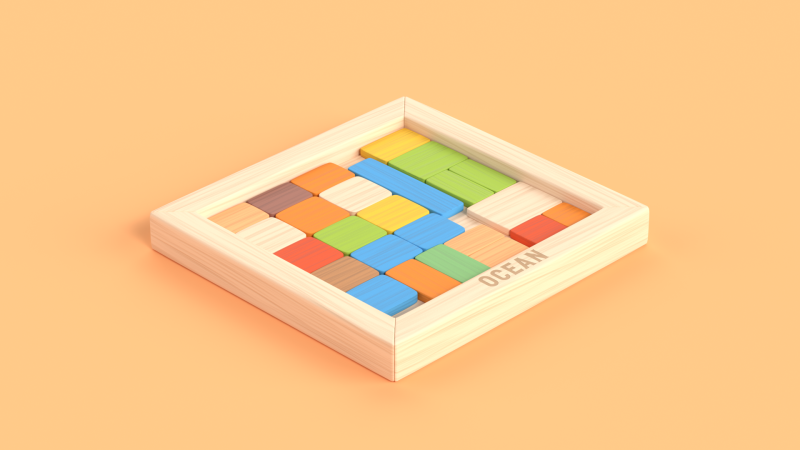 Toy 8 Puzzle Toy for kids Modèle 3D .c4d .max .obj .3ds .fbx .stl .blend 