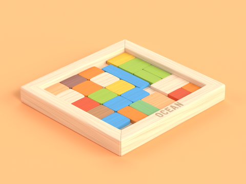 Toy 8 Puzzle Toy for kids 3D Model