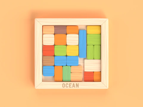 Toy 8 Puzzle Toy for kids 3D Model